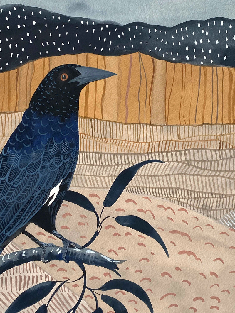 Currawongs at the Billabong, Limited Edition Signed Fine Art Print