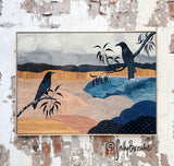 Currawongs at the Billabong, Limited Edition Signed Fine Art Print