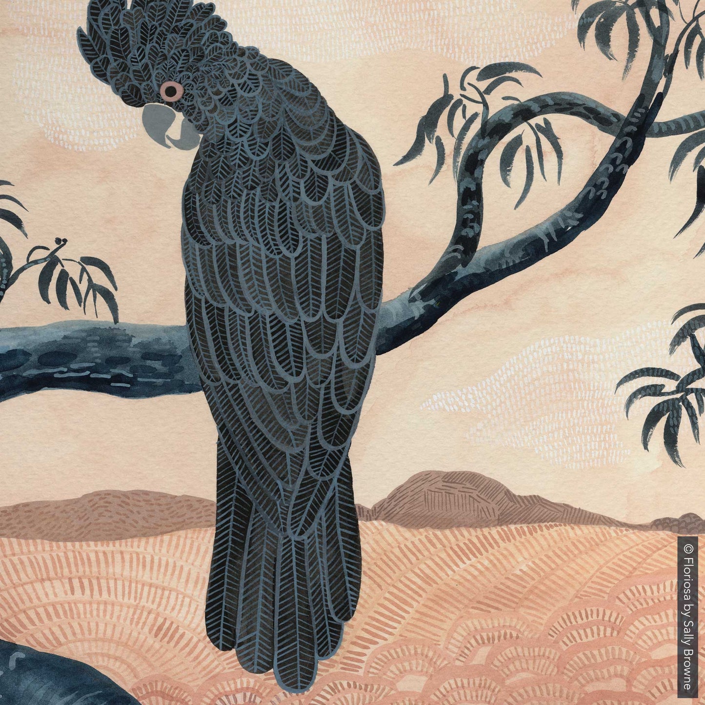 Black Cockatoos at Dusk - Limited Edition Print on Archival Paper