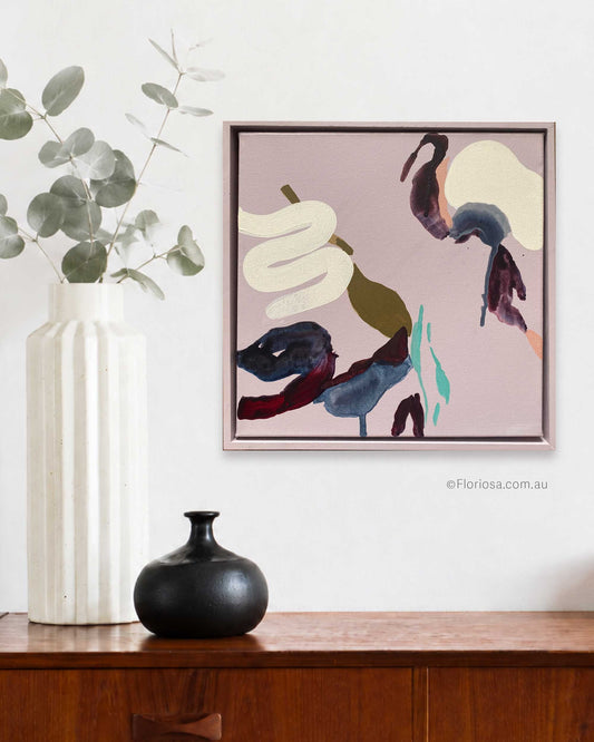 Drift and Bloom - Original framed abstract painting