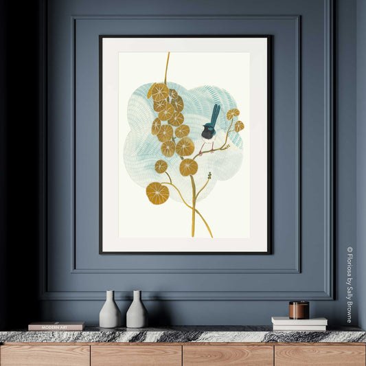 Kawaii Fairywren and Stephania - Limited Edition Print on Archival Paper