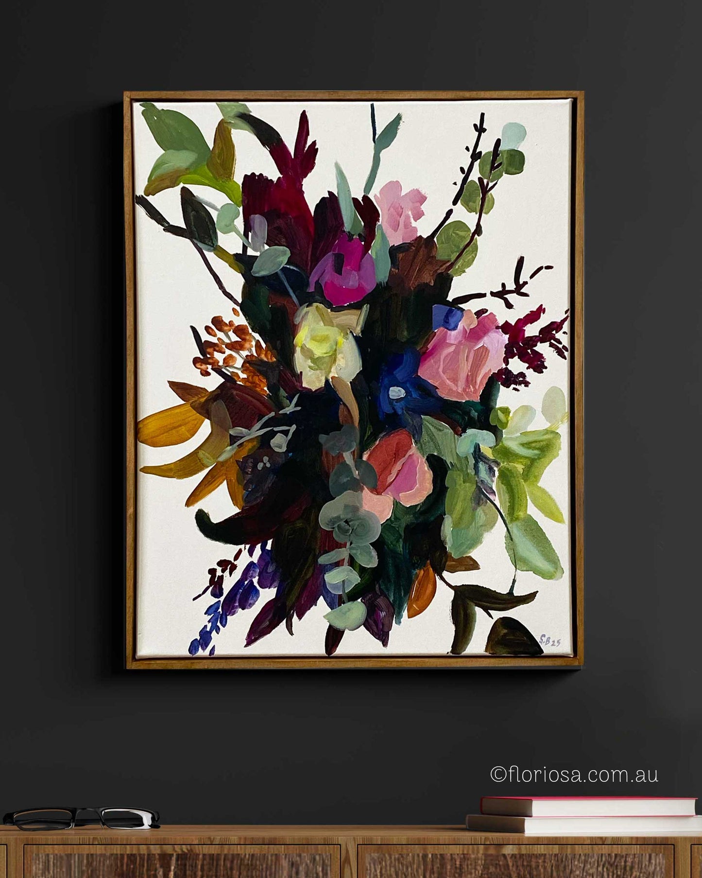 Mrs Bouquet - Original Framed Oil Painting on Canvas