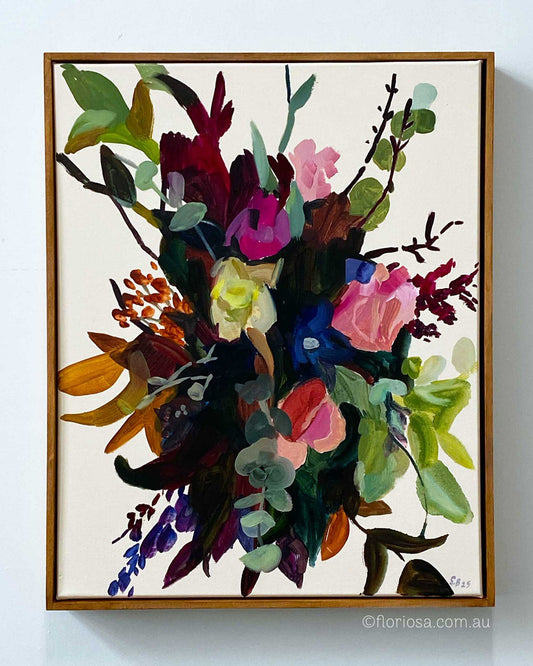 Mrs Bouquet - Original Framed Oil Painting on Canvas