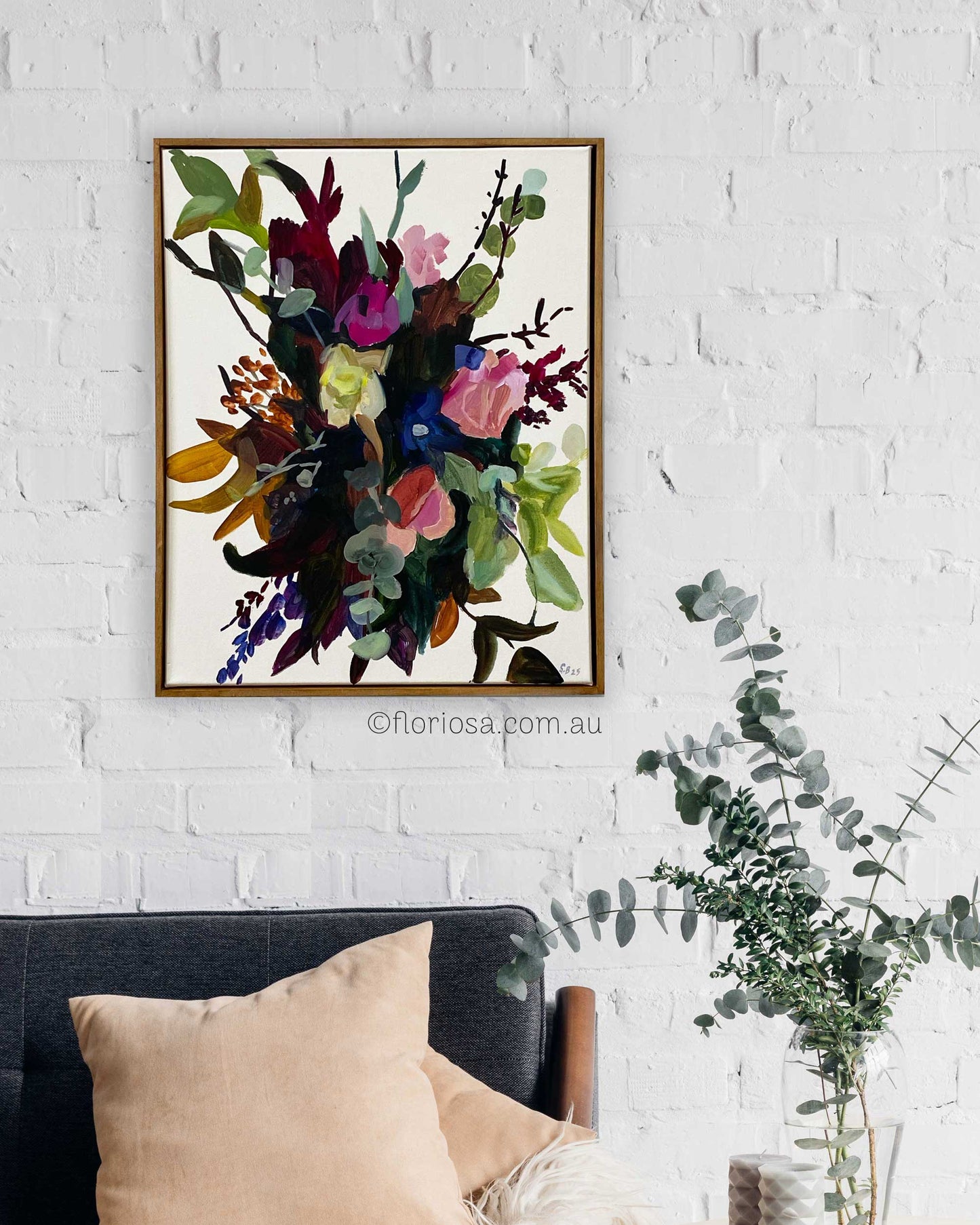 Mrs Bouquet - Original Framed Oil Painting on Canvas