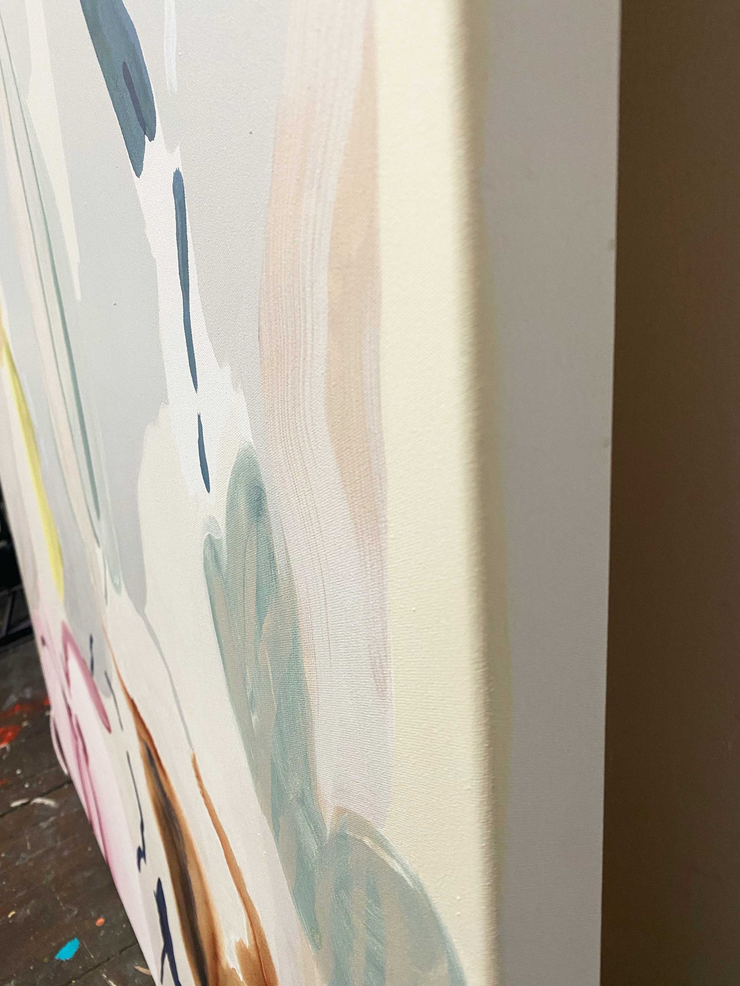 Orchid Bloom - Large Original Painting on Gallery Wrapped Canvas