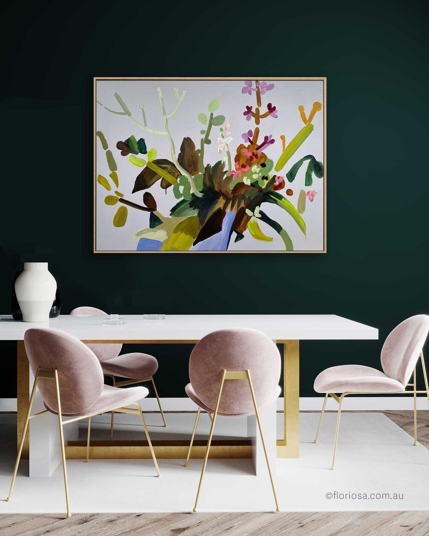 Unruly Posy - Original Framed Oil Painting on Canvas