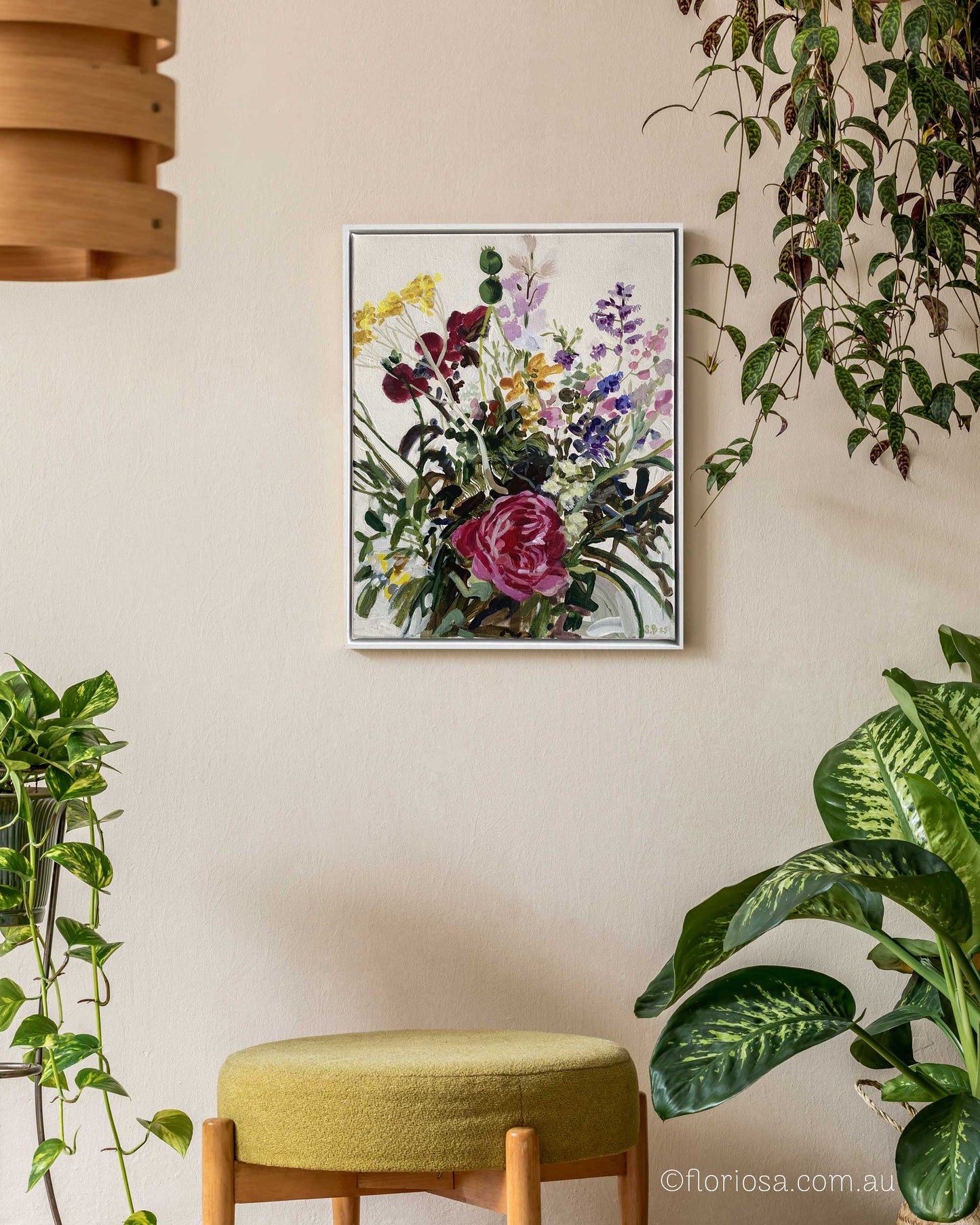Wildflower - Original Framed Painting on Canvas