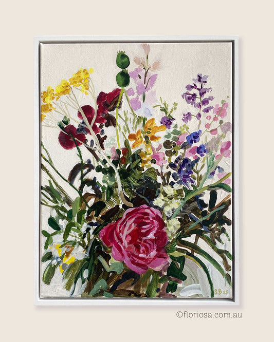 Wildflower - Original Framed Painting on Canvas