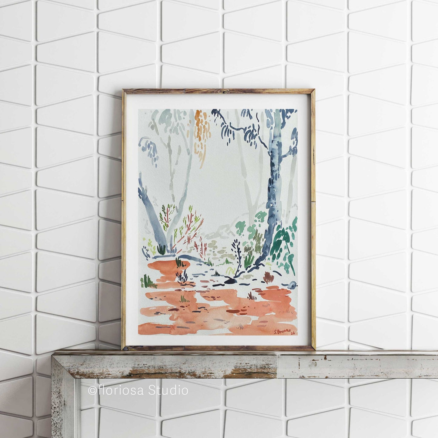 Grey Gums and Mistletoe - Original Watercolour Painting