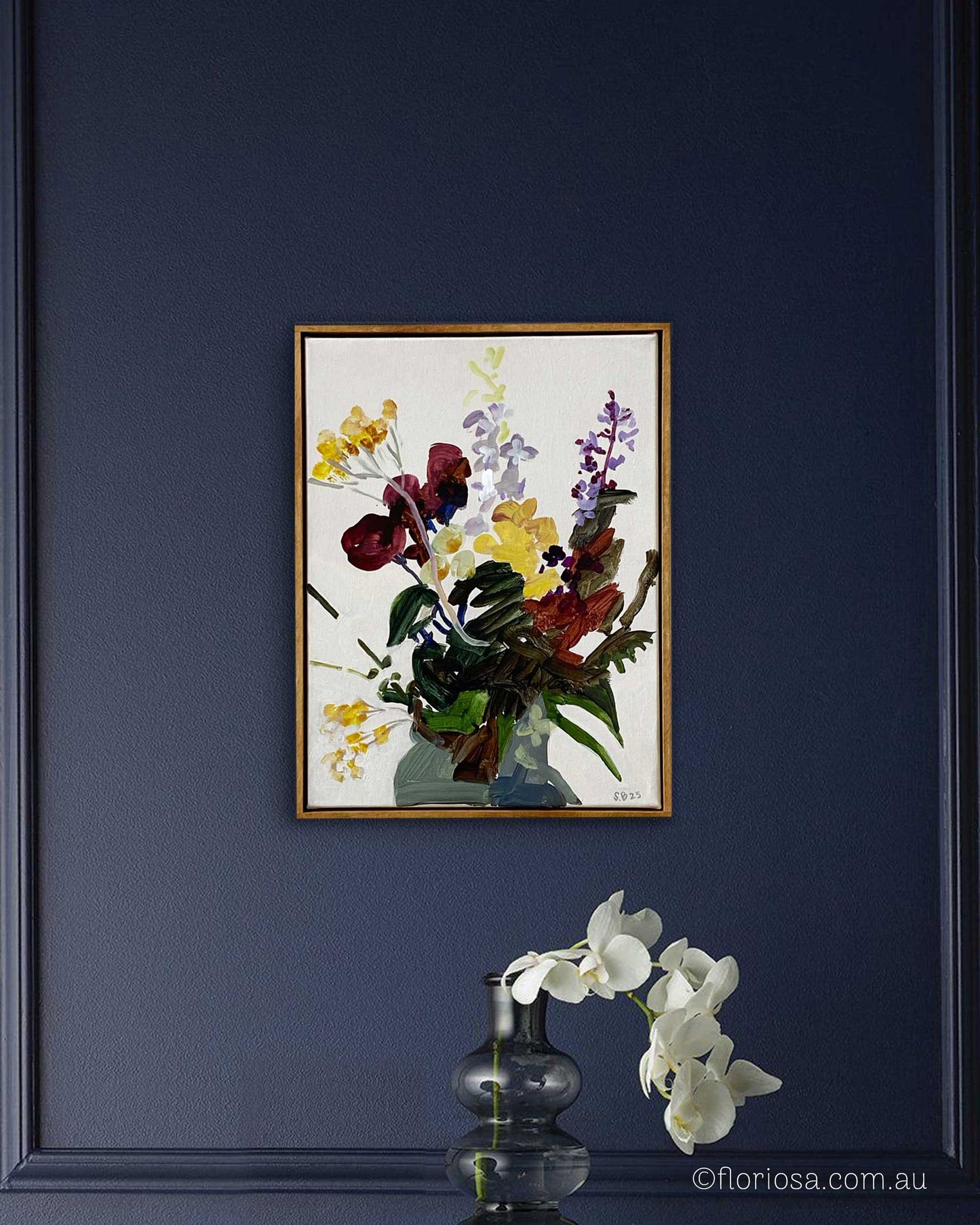 Forever Flowers - Original Framed Painting on Canvas