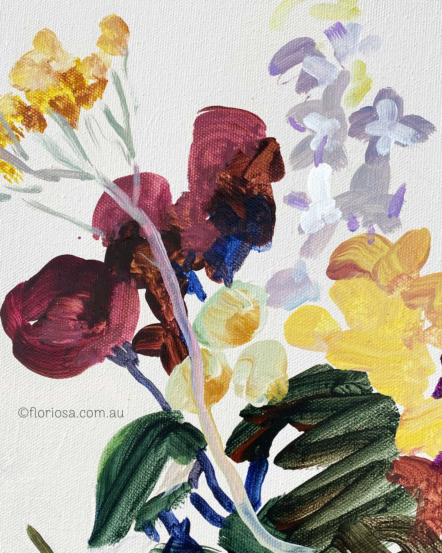 Forever Flowers - Original Framed Painting on Canvas