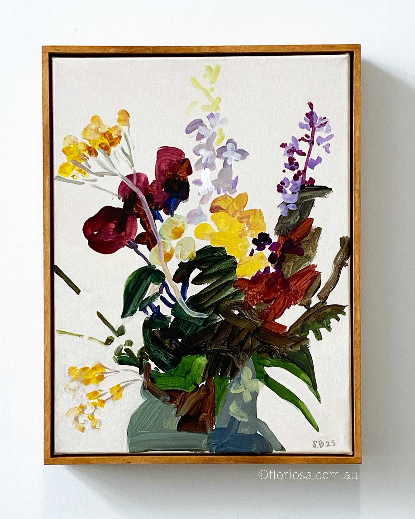 Forever Flowers - Original Framed Painting on Canvas