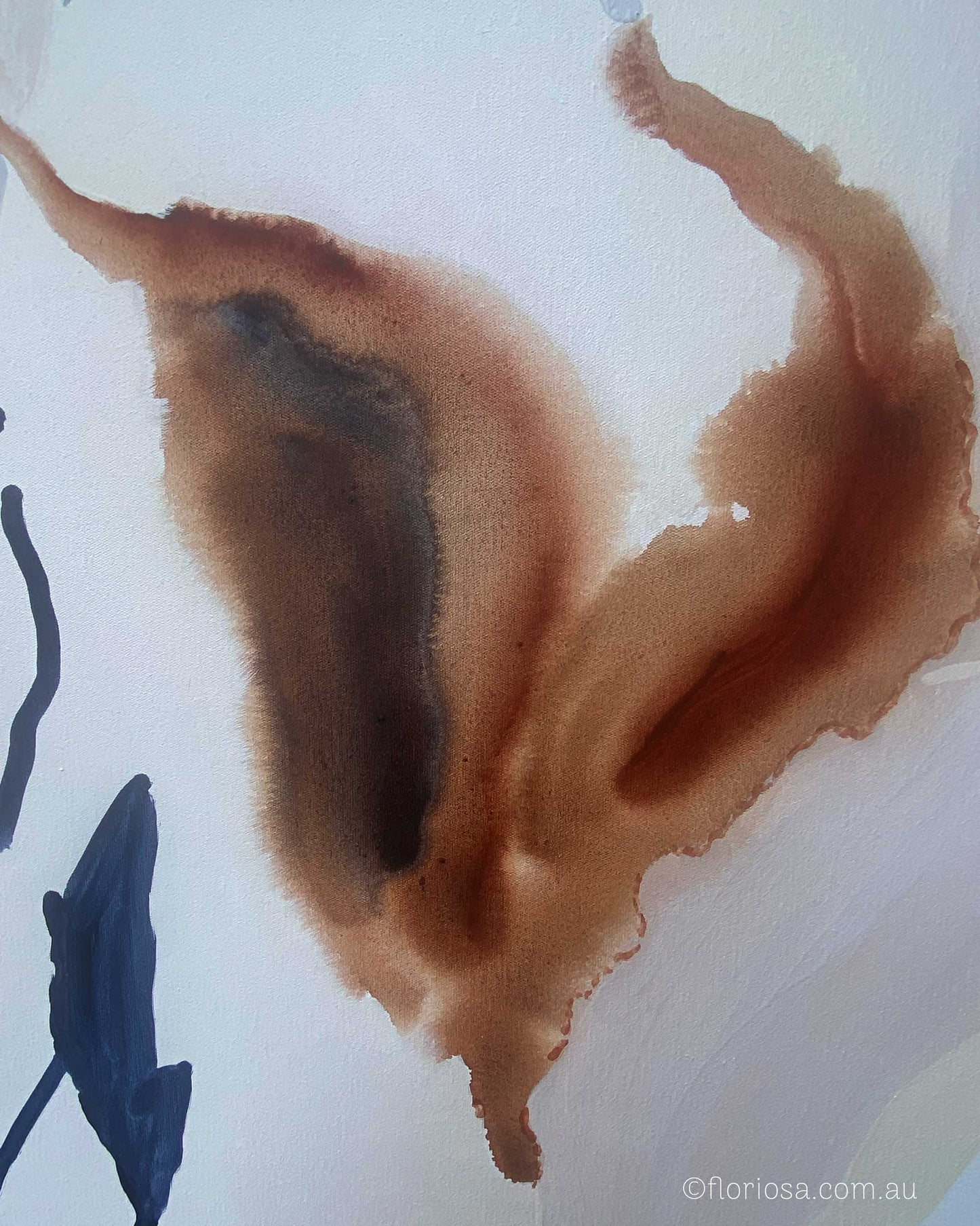 Orchid Bloom - Large Original Painting on Gallery Wrapped Canvas