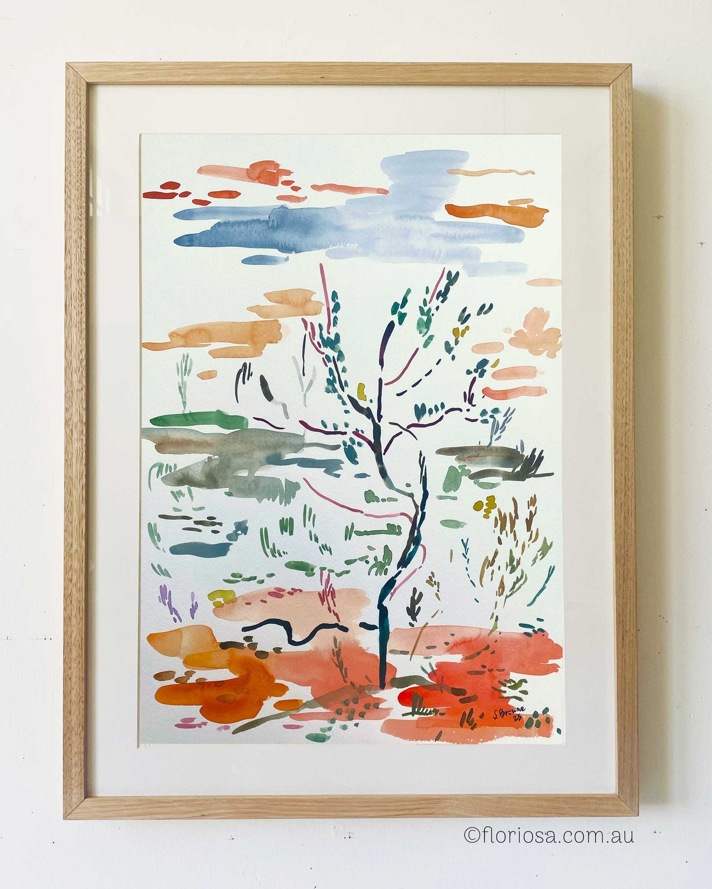 Red Ground Open Skies - Original Watercolour Painting