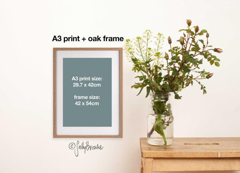Proteas and Leucadendrons, Limited edition signed Fine Art Print