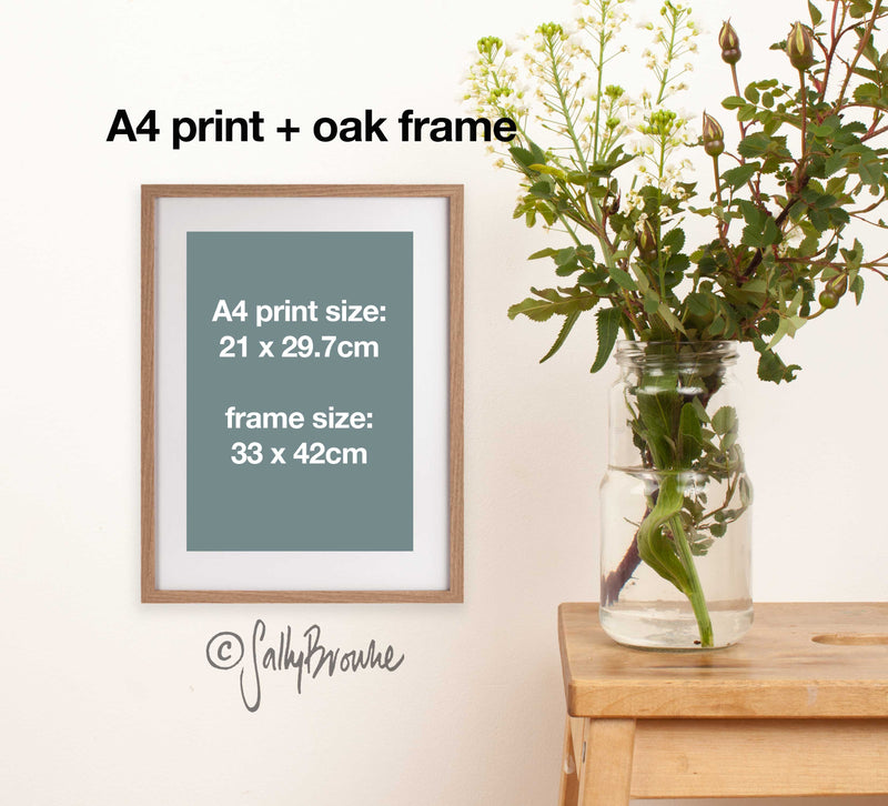 Proteas and Leucadendrons, Limited edition signed Fine Art Print