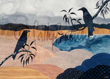 Currawongs at the Billabong, Limited Edition Signed Fine Art Print