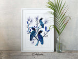 Indigo Cockatoos & Banksia Pines, Limited Edition Signed Fine Art print