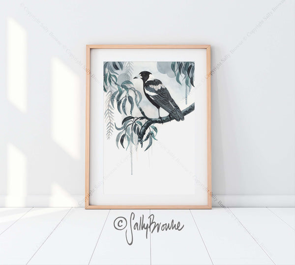 Magpie Rain, Limited Edition Signed Fine Art Print