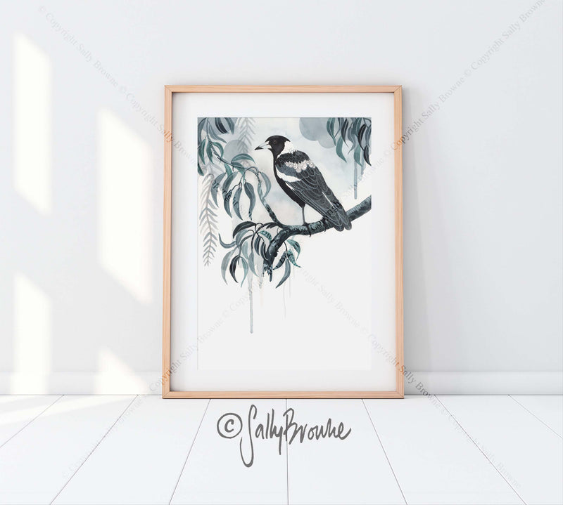 Magpie Rain, Limited Edition Signed Fine Art Print