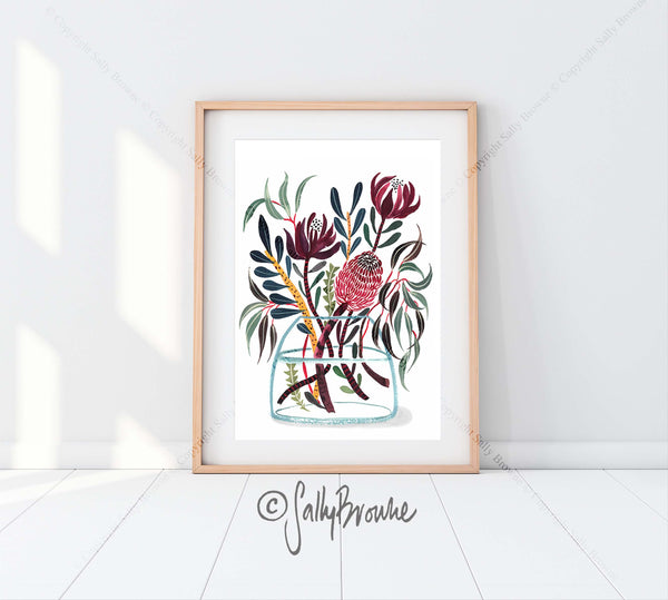 Mixed Natives in Glass, Limited Edition Signed Fine Art Print