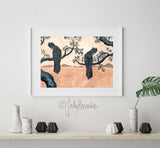 Black Cockatoos at Dusk, Limited Edition Signed Fine Art Print.