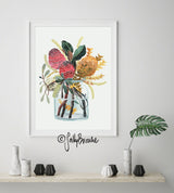 Banksia and Grandiflora Leaves, Limited Edition Signed Fine Art Print