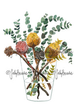Banksia and Silver Dollar, Limited Edition Signed Fine Art Print