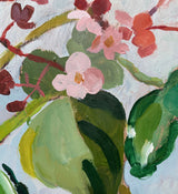 Torch Pink Begonias original oil painting