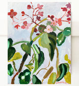 Torch Pink Begonias original oil painting