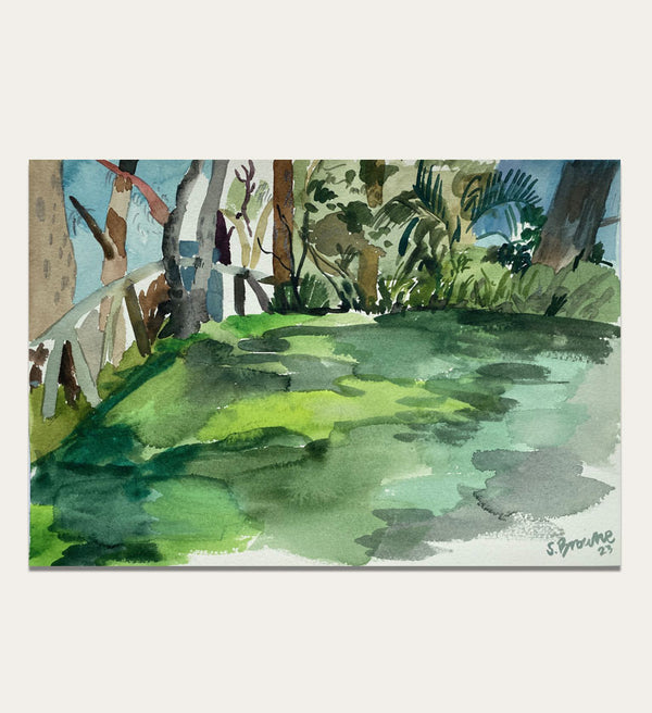 Original watercolour landscape study - Port Stephens