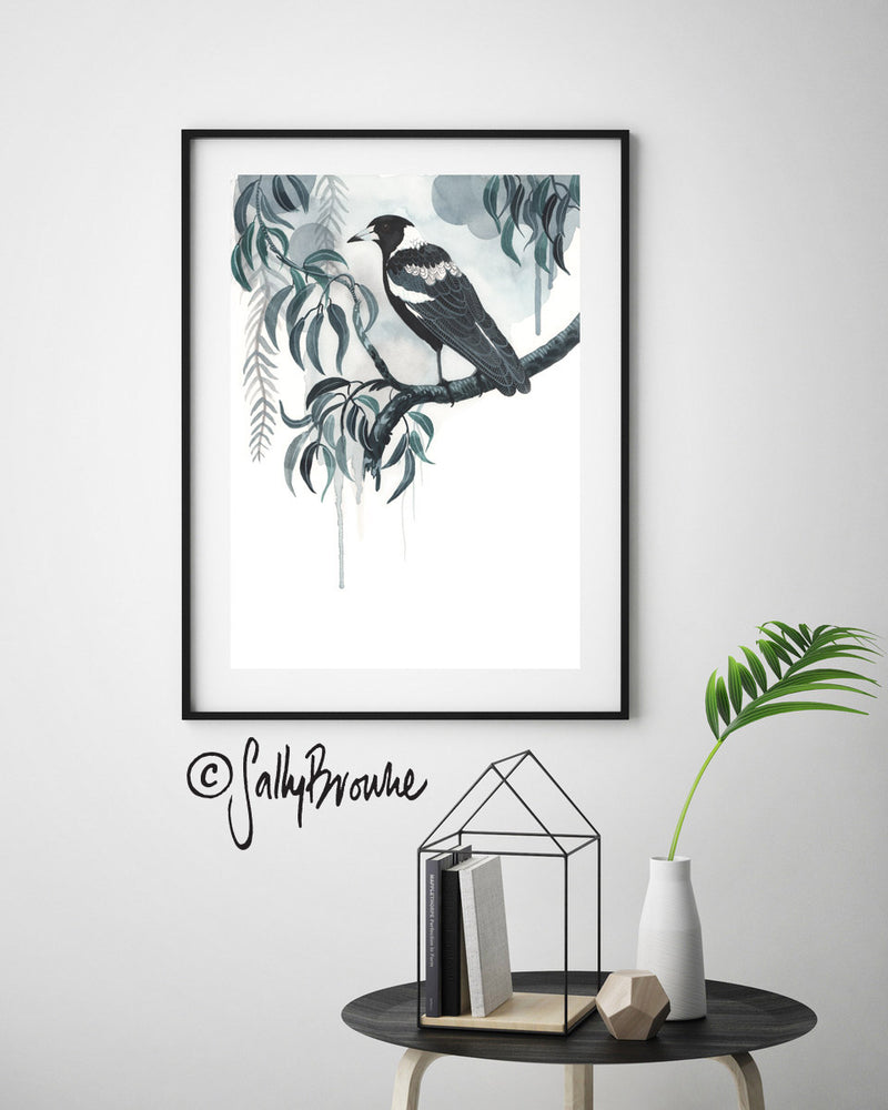Magpie Rain, Limited Edition Signed Fine Art Print