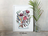 Mixed Natives in Glass, Limited Edition Signed Fine Art Print