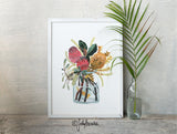 Banksia and Grandiflora Leaves, Limited Edition Signed Fine Art Print