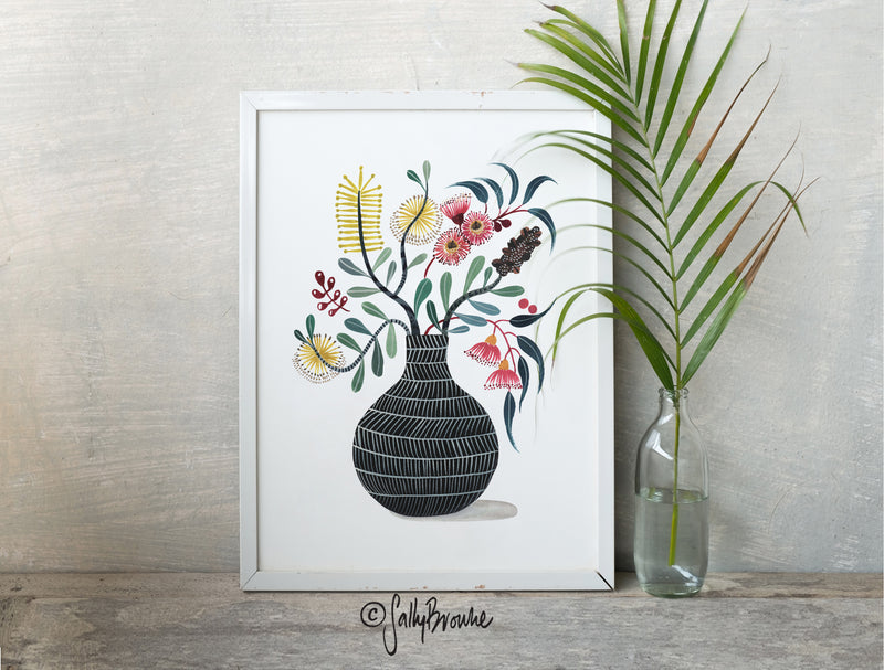 Coastal Banksia and Gum Blossoms in Murray's Vase