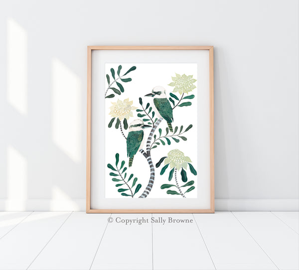 Telopea Kookaburras, Limited Edition Signed Fine Art print