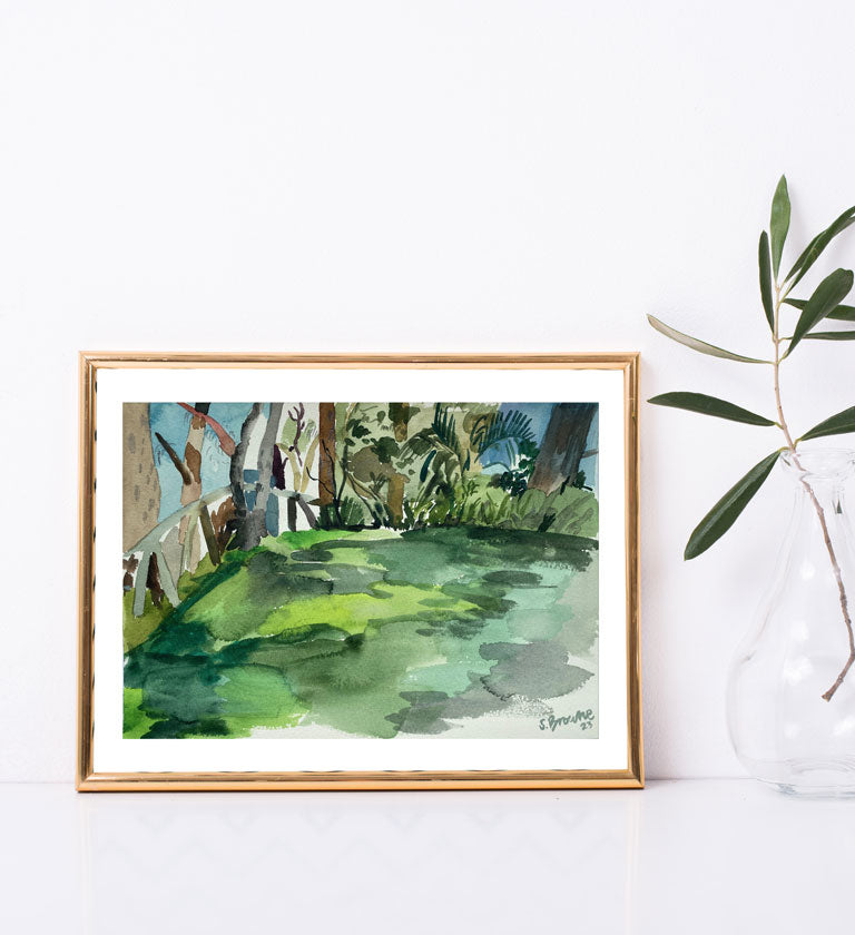 Original watercolour landscape study - Port Stephens