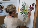 Proteas and Leucadendrons, Limited edition signed Fine Art Print
