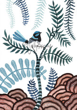 Fairy Wren Forest, Limited Edition Signed Fine Art Print
