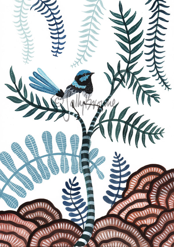 Fairy Wren Forest, Limited Edition Signed Fine Art Print