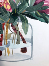 Proteas in Glass Jar Limited Edition Signed Fine Art Print