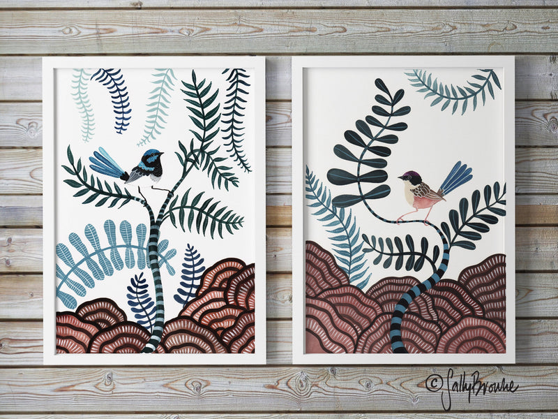Fairy Wren Forest, Limited Edition Signed Fine Art Print