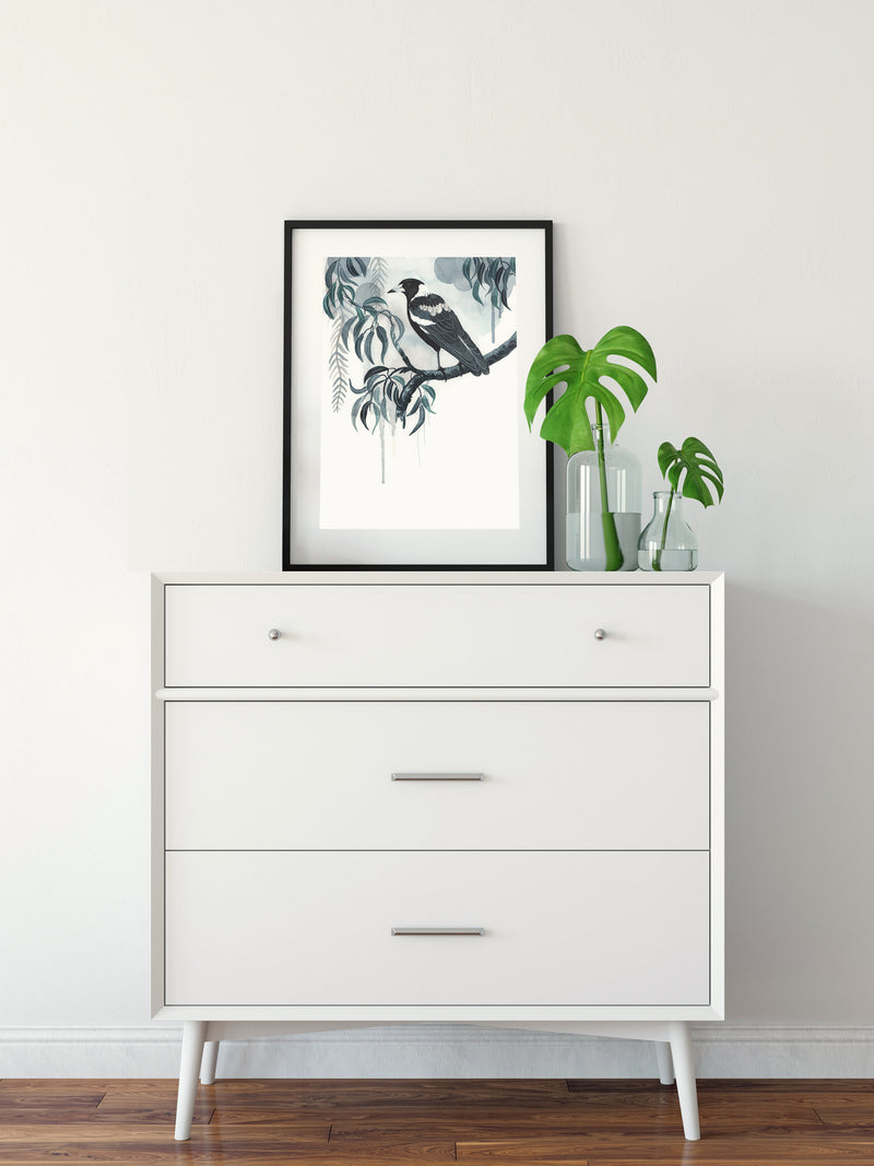 Magpie Rain, Limited Edition Signed Fine Art Print
