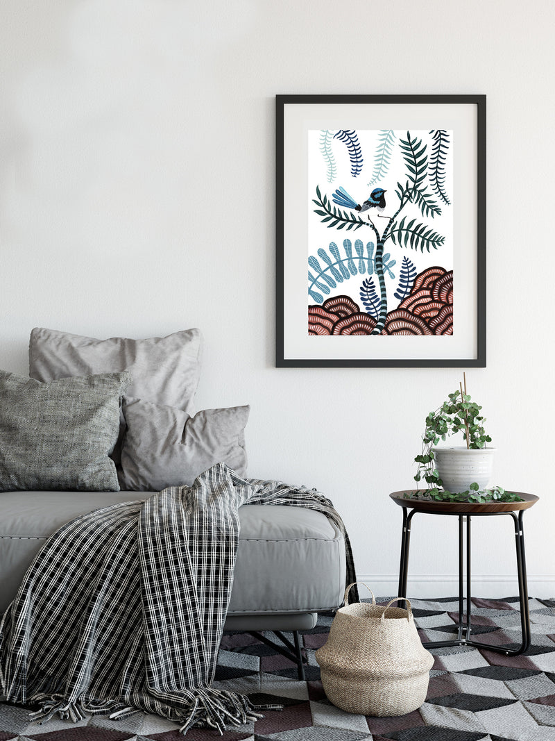 Fairy Wren Forest, Limited Edition Signed Fine Art Print